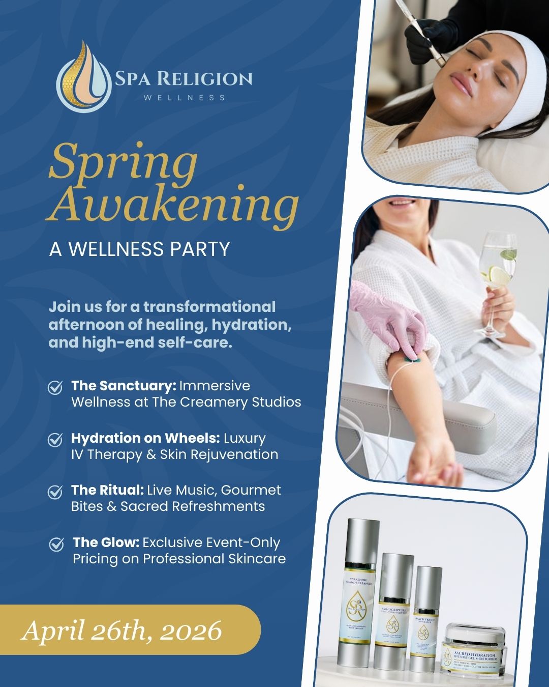 Spring Awakening Wellness Party event flyer